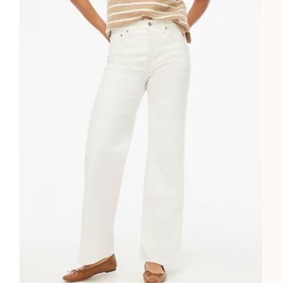 J.Crew Petite Premium Edition vintage wide-leg jean with button fly - Picture 1 of 4